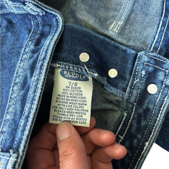 Revolt Jeans High Rise Flare With Track Stripe NOS Deadstock 90s Y2K NWT Sz 7 /8 - Picture 7 of 12